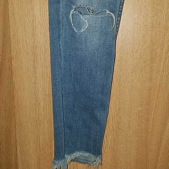 🇺🇦 Free People Y2K distressed Raw Hem skinny jeans Size 25 - Picture 4 of 5